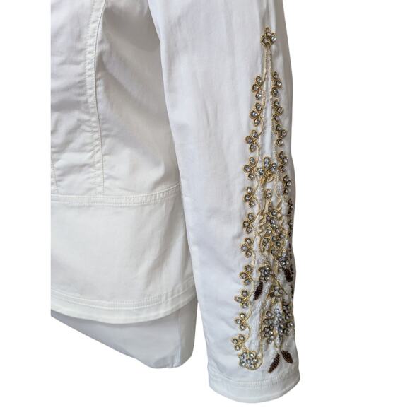 Vintage Inc Beaded Cotton Jacket XL Bust 40" Waist 35".CB 22" sleeve 23.5" - Picture 2 of 10